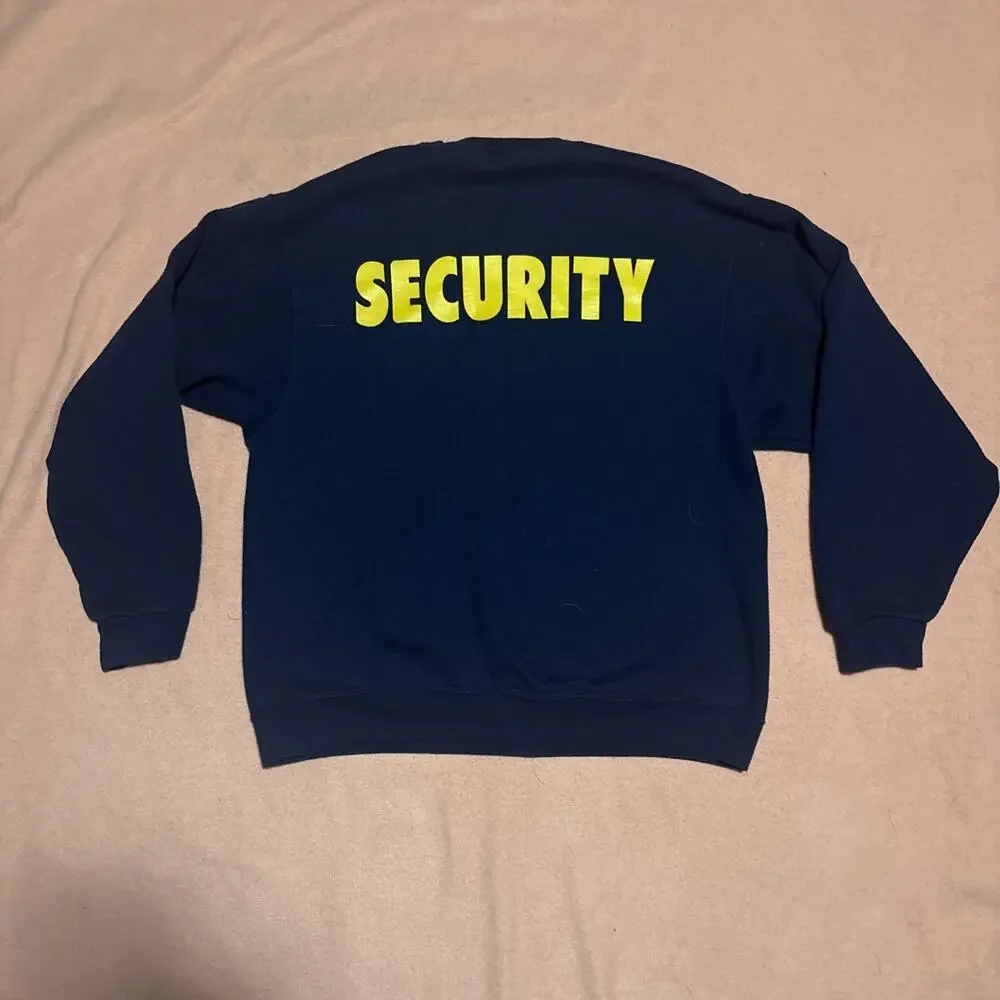 Vintage WSU Security Crewneck Navy Blue Size Large Jerzees Super Sweats